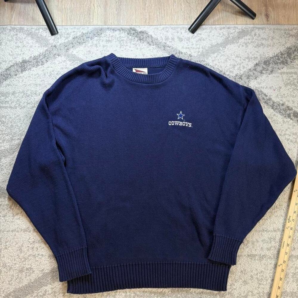 Vintage Pro Elite Dallas Cowboys navy crewneck embroidered sweatshirt size XL